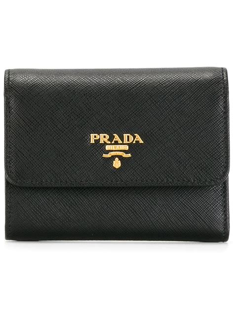 prada wallet gloss leather|Prada leather wallets for women.